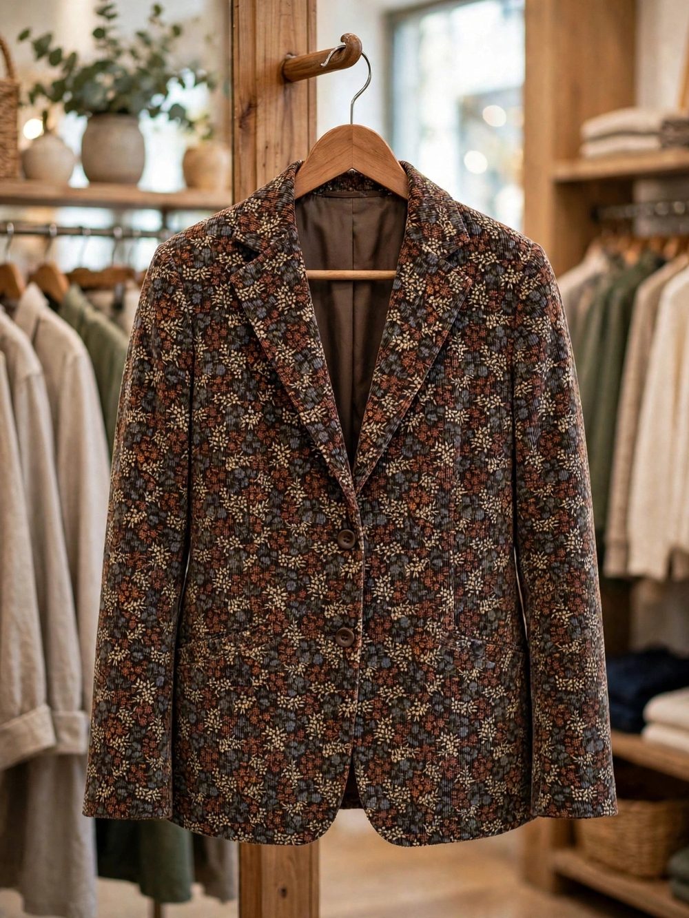 L.L.Bean Floral Corduroy Blazer – Size 12